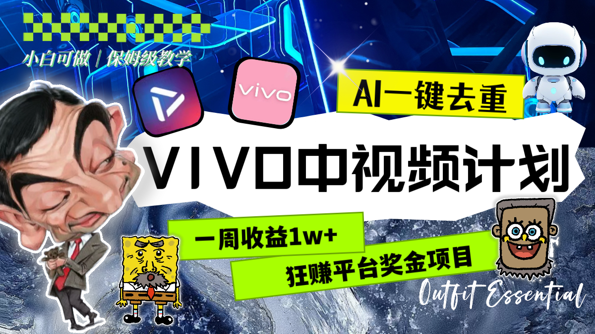 （8427期）一周收益1w+的VIVO中视频计划，用AI一键去重，狂赚平台奖金（教程+素材） - 白戈学堂-<a href=