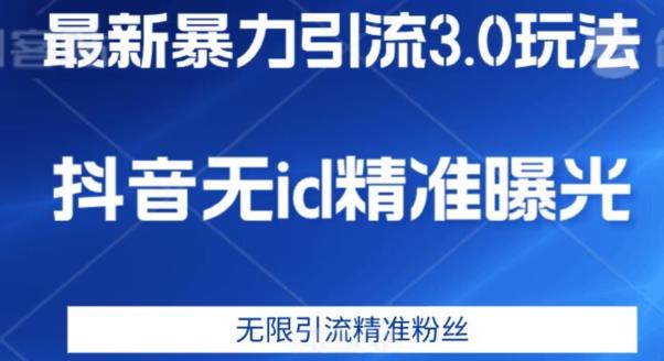 最新暴力引流3.0版本，抖音无id暴力引流各行业精准用户 - 白戈学堂-<a href=