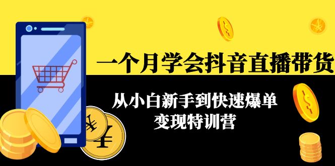 （4299期）一个月学会抖音直播带货：从小白新手到快速爆单变现特训营(63节课) - 白戈学堂-<a href=