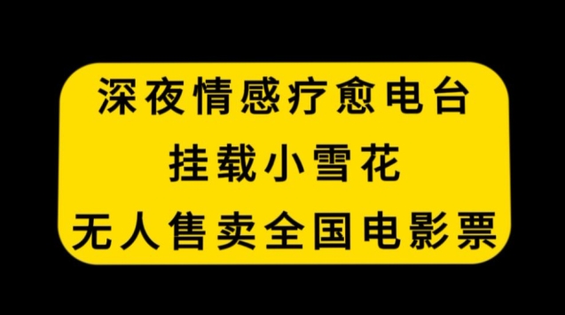 深夜情感疗愈电台，挂载小雪花，无人售卖全国电影票 - 白戈学堂-<a href=