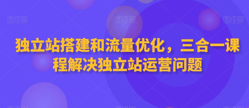 独立站搭建和流量优化，三合一课程解决独立站运营问题 - 白戈学堂-<a href=