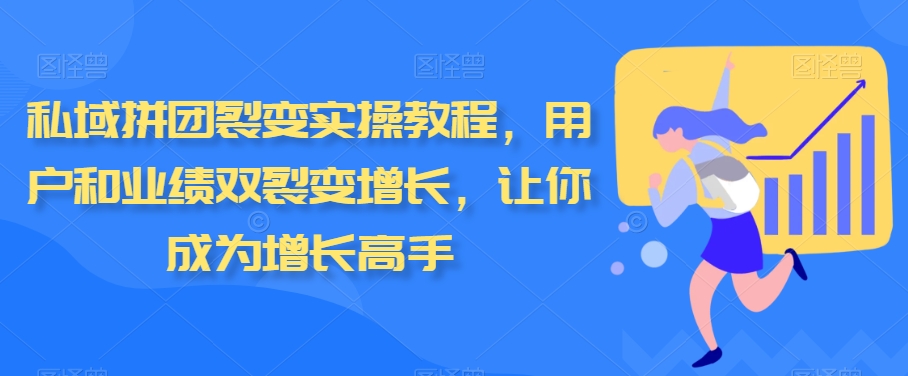 私域拼团裂变实操教程，用户和业绩双裂变增长，让你成为增长高手 - 白戈学堂-<a href=