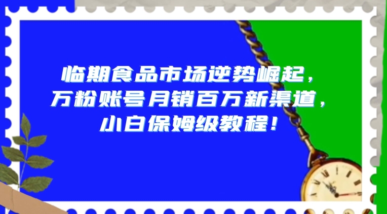 临期食品市场逆势崛起，万粉账号月销百万新渠道，小白保姆级教程【揭秘】 - 白戈学堂-<a href=