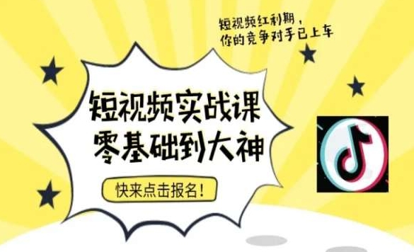 短视频零基础落地实操训练营，短视频实战课零基础到大神 - 白戈学堂-<a href=