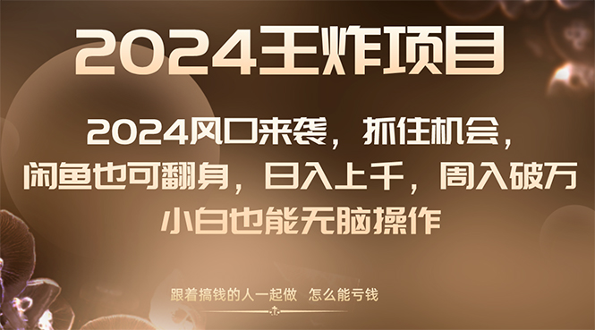 （8401期）2024风口项目来袭，抓住机会，闲鱼也可翻身，日入上千，周入破万，小白… - 白戈学堂-<a href=