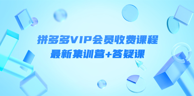 （4127期）某社群·拼多多VIP会员收费课程，最新集训营+答疑课-价值3299元 - 白戈学堂-<a href=