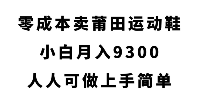 零成本卖莆田运动鞋，小白月入9300，人人可做上手简单【揭秘】 - 白戈学堂-<a href=