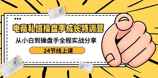 电商私域操盘手成长特训营：从小白到操盘手全程实战分享-24节线上课 - 白戈学堂-<a href=