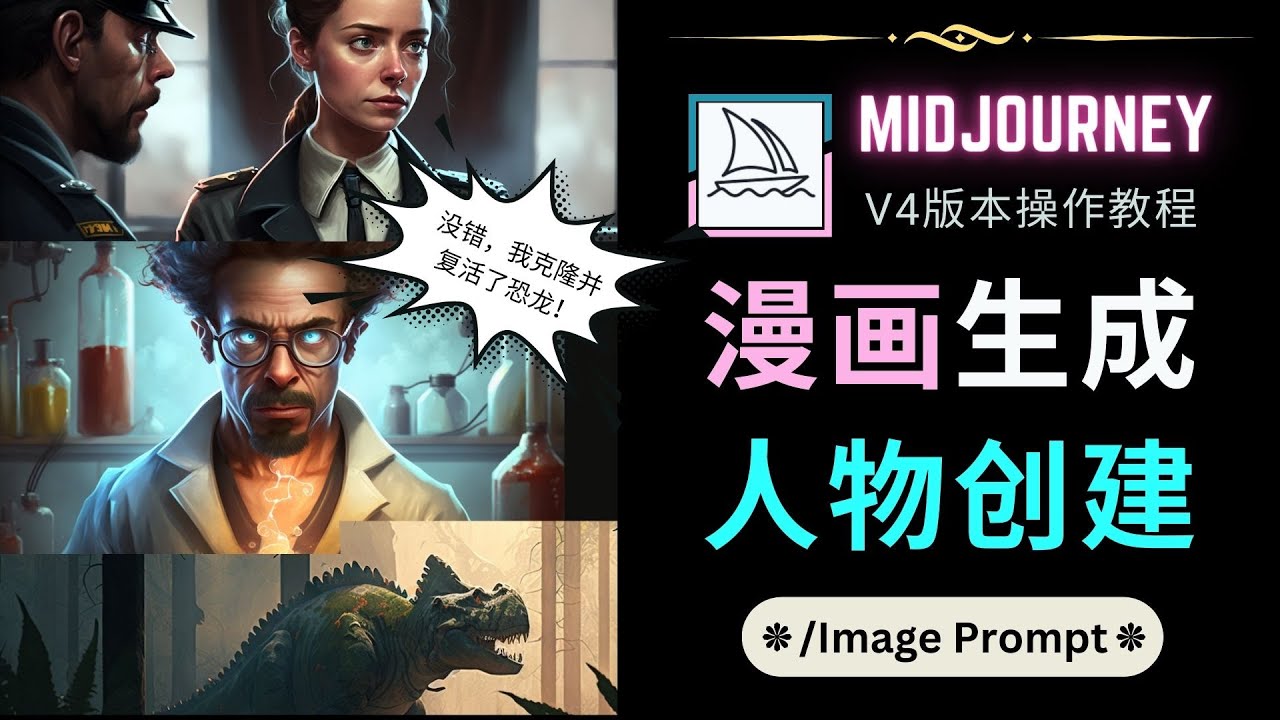 （4899期）Midjourney V4版本操作教程：2个简单参数，完成漫画生成，人物创建 - 白戈学堂-<a href=