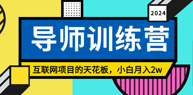 （8618期）《导师训练营》互联网项目的天花板，小白月入2w - 白戈学堂-<a href=