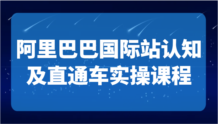 阿里巴巴国际站认知及直通车实操课-国际地产逻辑、国际站运营定位、TOP商家运营思路 - 白戈学堂-<a href=