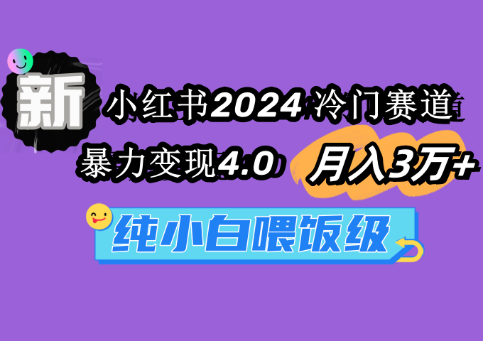 （9134期）小红书2024冷门赛道 月入3万+ 暴力变现4.0 纯小白喂饭级 - 白戈学堂-<a href=