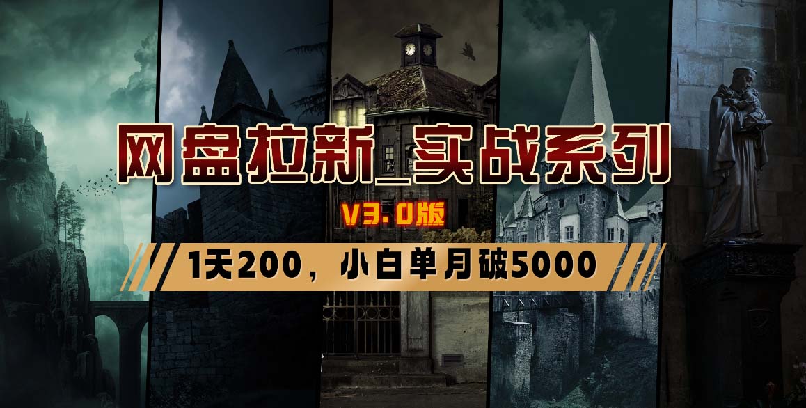 （8901期）网盘拉新_实战系列，小白单月破5K（v3.0版保姆级教程） - 白戈学堂-<a href=