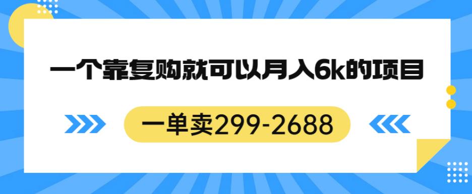 一单卖299-2688，一个靠复购就可以月入6k的暴利项目【揭秘】 - 白戈学堂-<a href=