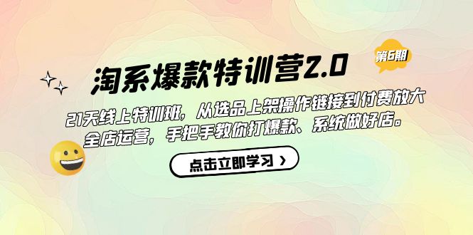 （7250期）淘系爆款特训营2.0【第六期】从选品上架到付费放大 全店运营 打爆款 做好店 - 白戈学堂-<a href=