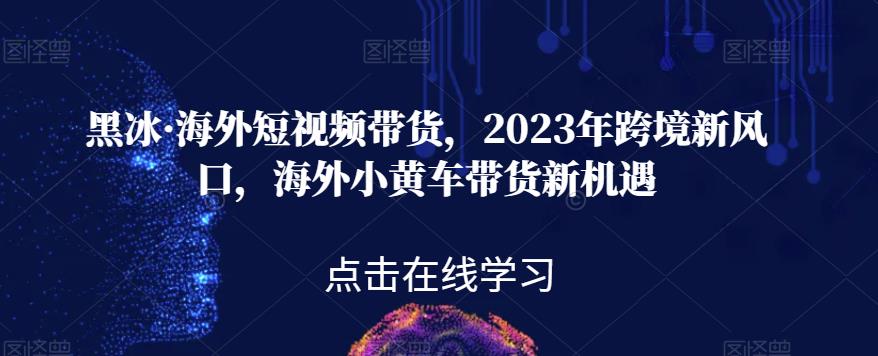 黑冰·海外短视频带货，2023年跨境新风口，海外小黄车带货新机遇 - 白戈学堂-<a href=