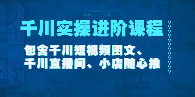 （4239期）千川实操进阶课程（11月更新）包含千川短视频图文、千川直播间、小店随心推 - 白戈学堂-<a href=