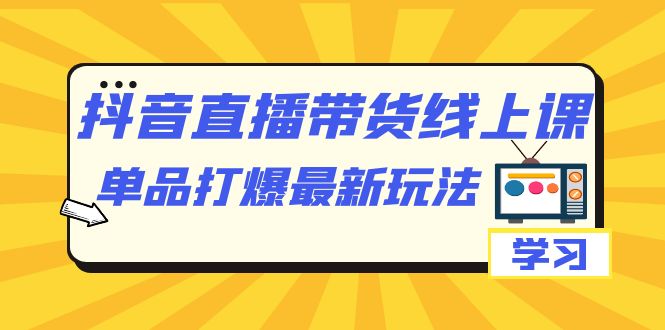 抖音·直播带货线上课，单品打爆最新玩法（12节课） - 白戈学堂-<a href=