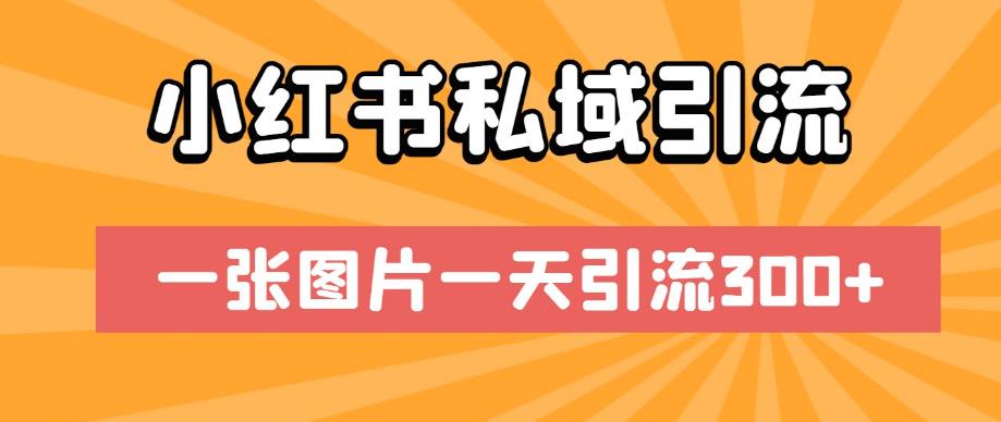 小红书私域引流，一张图片一天引流300+【揭秘】 - 白戈学堂-<a href=