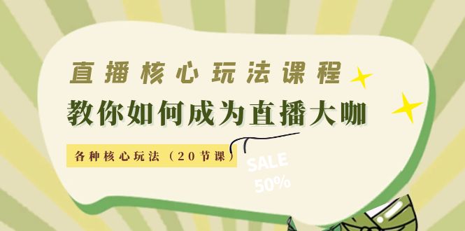 （4199期）直播核心玩法：教你如何成为直播大咖，各种核心玩法（20节课） - 白戈学堂-<a href=