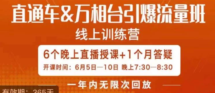 直通车&万相台引爆流量班，6天打通你开直通车·万相台的任督二脉 - 白戈学堂-<a href=