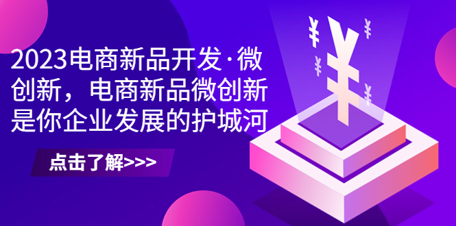 （6759期）2023电商新品开发·微创新，电商新品微创新是你企业发展的护城河 - 白戈学堂-<a href=