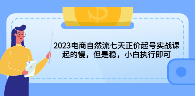 （5956期）2023电商自然流七天正价起号实战课：起的慢，但是稳，小白执行即可！ - 白戈学堂-<a href=