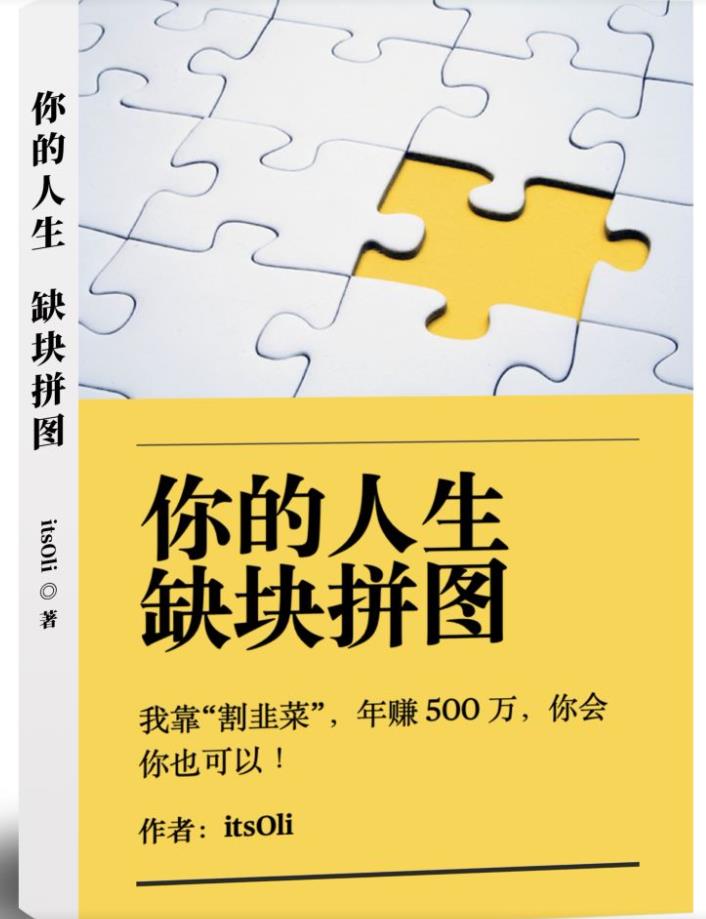 某高赞电子书《你的人生，缺块拼图——我靠“割韭菜”，年赚500万，你会你也可以》 - 白戈学堂-<a href=