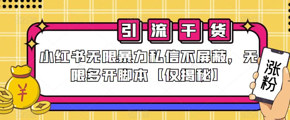 小红书无限暴力私信不屏蔽，无限多开脚本【仅揭秘】 - 白戈学堂-<a href=