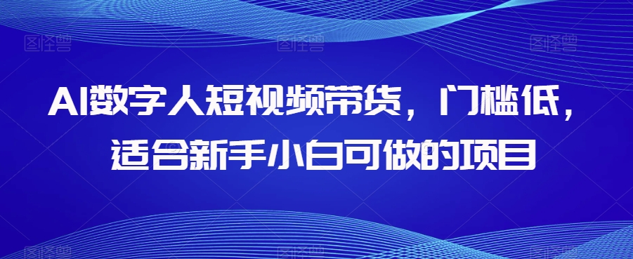 AI数字人短视频带货，门槛低，适合新手小白可做的项目 - 白戈学堂-<a href=