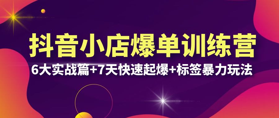 （6348期）抖音小店爆单训练营VIP线下课：6大实战篇+7天快速起爆+标签暴力玩法(32节) - 白戈学堂-<a href=