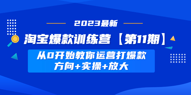 （4784期）淘宝爆款训练营【第11期】 从0开始教你运营打爆款，方向+实操+放大 - 白戈学堂-<a href=