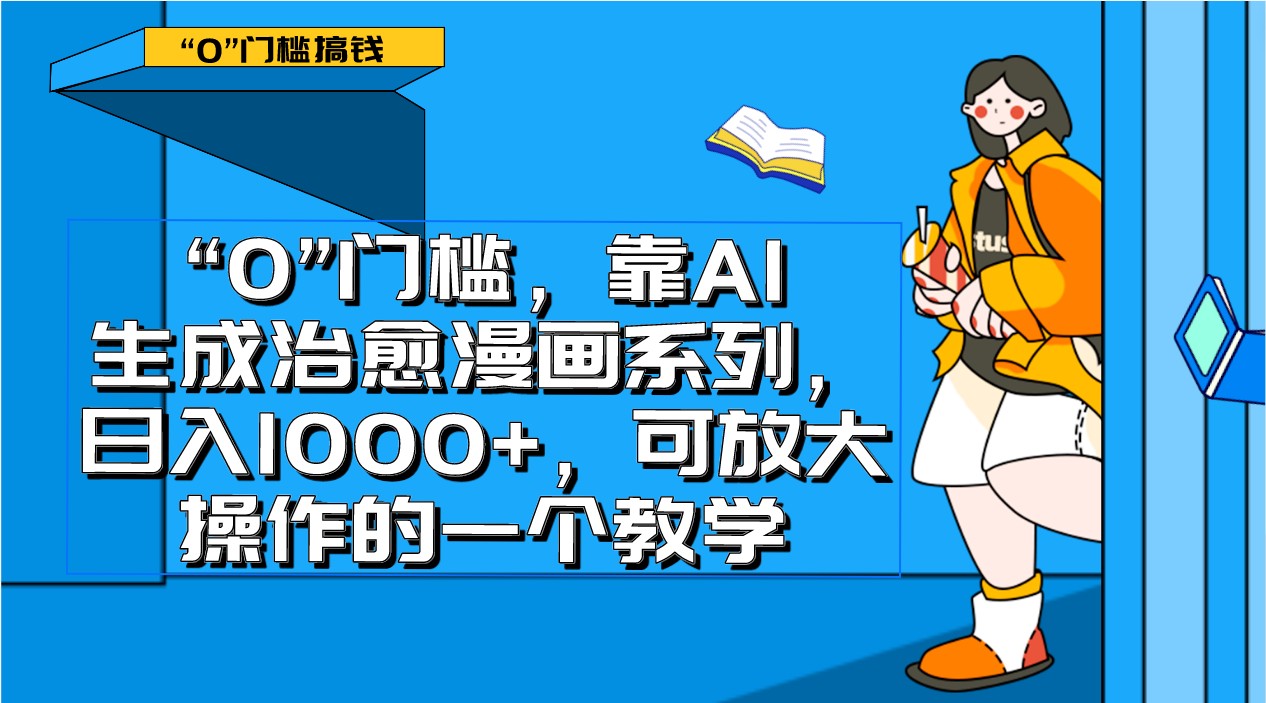 0门槛，靠AI生成治愈漫画系列，日入1000+，可放大操作的一个教学 - 白戈学堂-<a href=