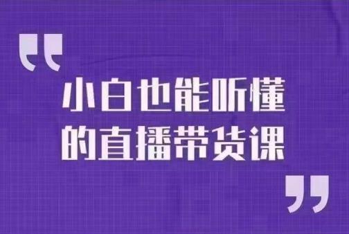 大威本威·小白也能听懂的直播带货课，玩转直播带货，轻松出单 - 白戈学堂-<a href=