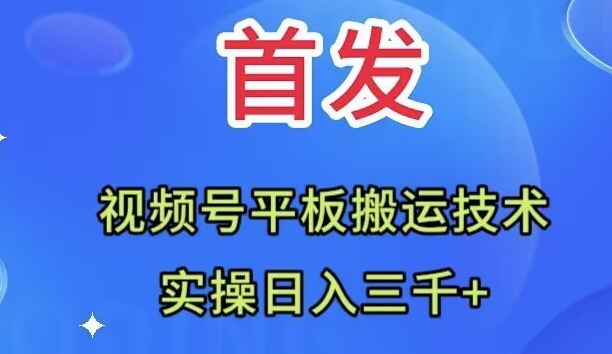 （7843期）全网首发：视频号平板搬运技术，实操日入三千＋ - 白戈学堂-<a href=