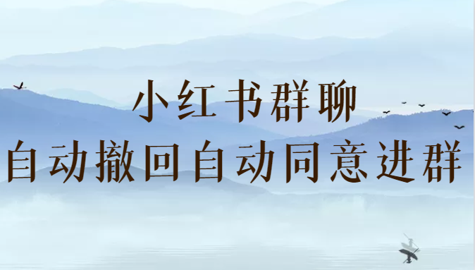 小红书群聊自动撤回、自动同意进群插件 （防截流） - 白戈学堂-<a href=