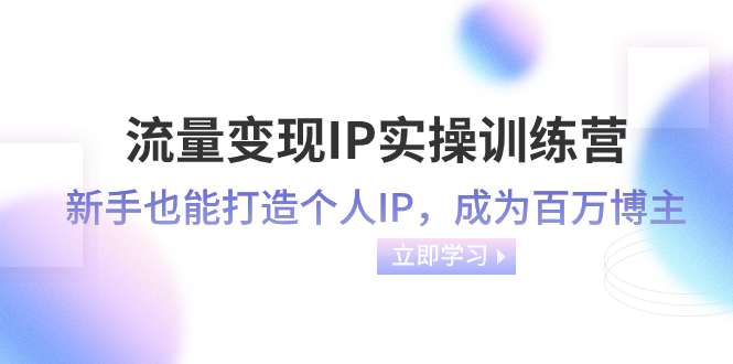 （8134期）流量变现-IP实操训练营：新手也能打造个人IP，成为百万 博主（46节课） - 白戈学堂-<a href=