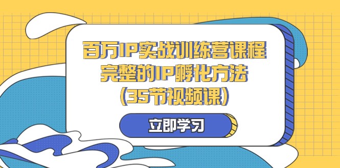 百万IP实战训练营课程，完整的IP孵化方法（35节视频课） - 白戈学堂-<a href=