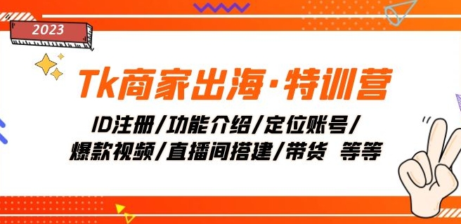 Tk商家出海·特训营：ID注册/功能介绍/定位账号/爆款视频/直播间搭建/带货 - 白戈学堂-<a href=