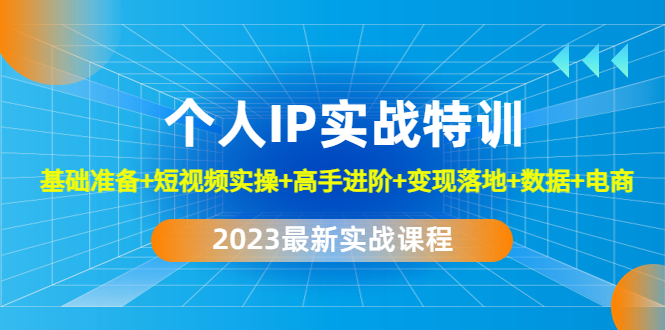 （4735期）2023个人IP实战特训：基础准备+短视频实操+高手进阶+变现落地+数据+电商 - 白戈学堂-<a href=