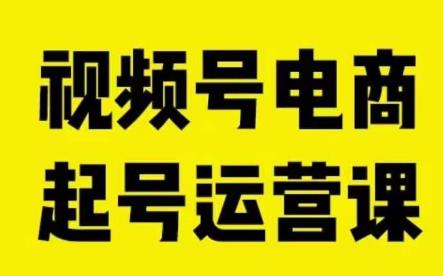 视频号电商起号运营课，教新人如何自然流起号，助力商家0-1突破 - 白戈学堂-<a href=