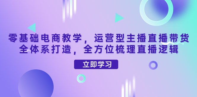 （4095期）零基础电商教学，运营型主播直播带货全体系打造，全方位梳理直播逻辑 - 白戈学堂-<a href=