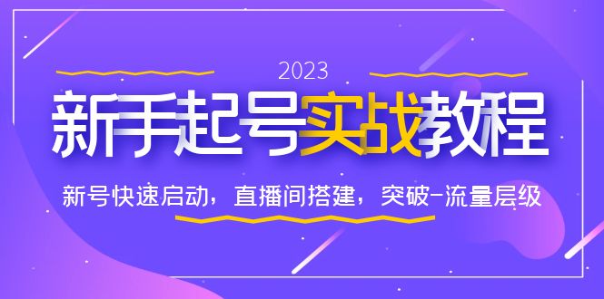 （6261期）0-1新手起号实战教程：新号快速启动，直播间怎样搭建，突破-流量层级 - 白戈学堂-<a href=