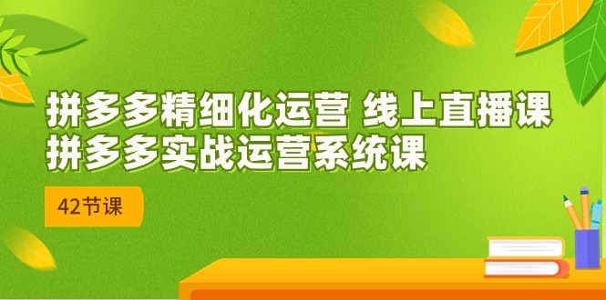 2023年8月新课-拼多多精细化运营 线上直播课：拼多多实战运营系统课-42节 - 白戈学堂-<a href=