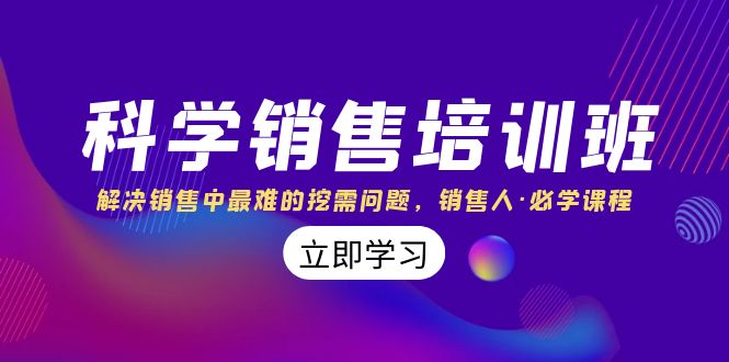 （8187期）科学销售培训班：解决销售中最难的挖需问题，销售人·必学课程（11节课） - 白戈学堂-<a href=