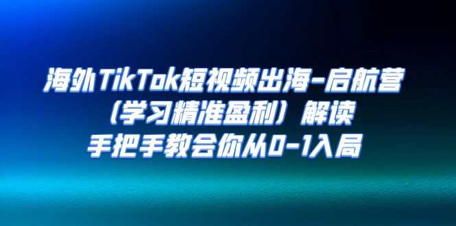 （7195期）海外TikTok短视频出海-启航营（学习精准盈利）解读，手把手教会你从0-1入局 - 白戈学堂-<a href=