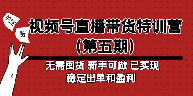 （4945期）视频号直播带货特训营（第五期）无需囤货 新手可做 已实现稳定出单和盈利 - 白戈学堂-<a href=