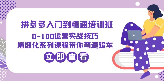 （6243期）2023拼多多入门到精通培训班：0-100运营实战技巧 精细化系列课带你弯道超车 - 白戈学堂-<a href=