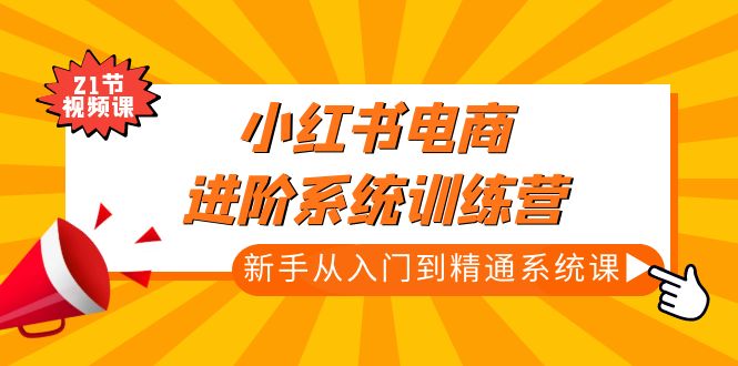 （4952期）小红书电商进阶系统训练营：新手从入门到精通系统课（21节视频课） - 白戈学堂-<a href=