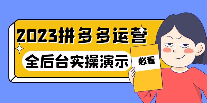 （6152期）2023拼多多·运营：14节干货实战课，拒绝-口嗨，全后台实操演示 - 白戈学堂-<a href=